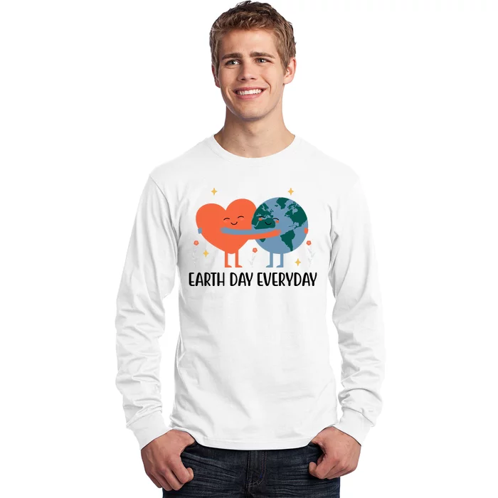 Earth Day Everyday Cute Heart Long Sleeve Shirt