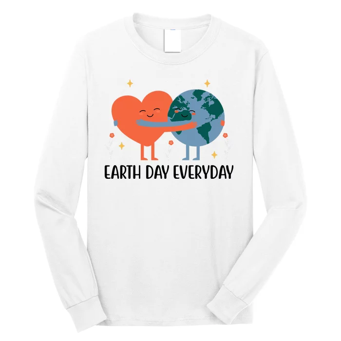 Earth Day Everyday Cute Heart Long Sleeve Shirt