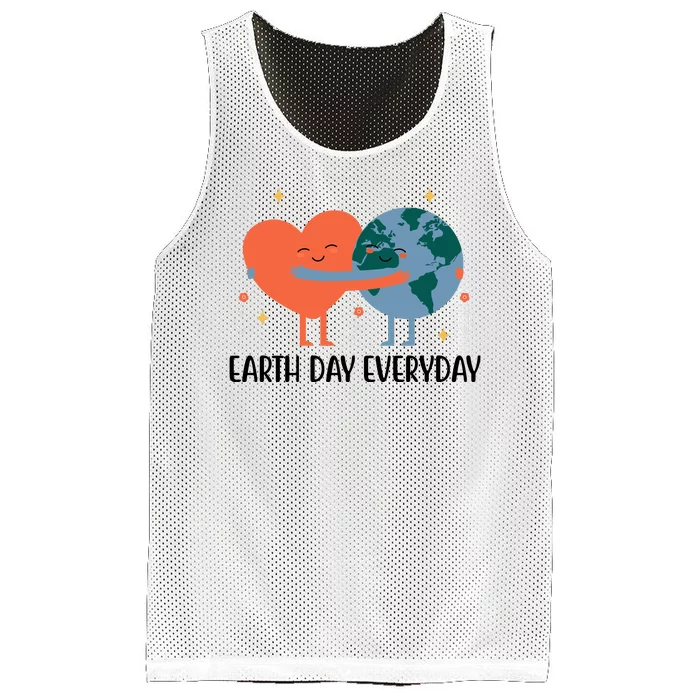 Earth Day Everyday Cute Heart Mesh Reversible Basketball Jersey Tank