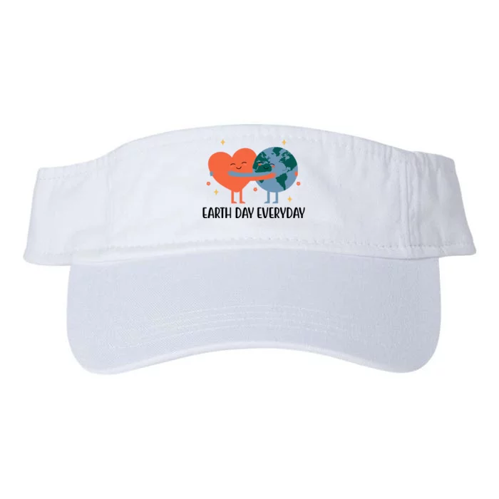 Earth Day Everyday Cute Heart Valucap Bio-Washed Visor