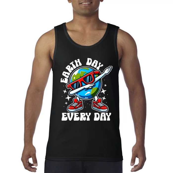 Earth Day Every Day 2024 Funny Dabbing Earth Day Dab Earth Day On April 22 Tank Top