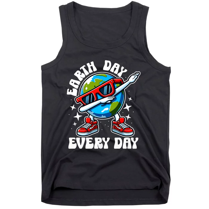 Earth Day Every Day 2024 Funny Dabbing Earth Day Dab Earth Day On April 22 Tank Top