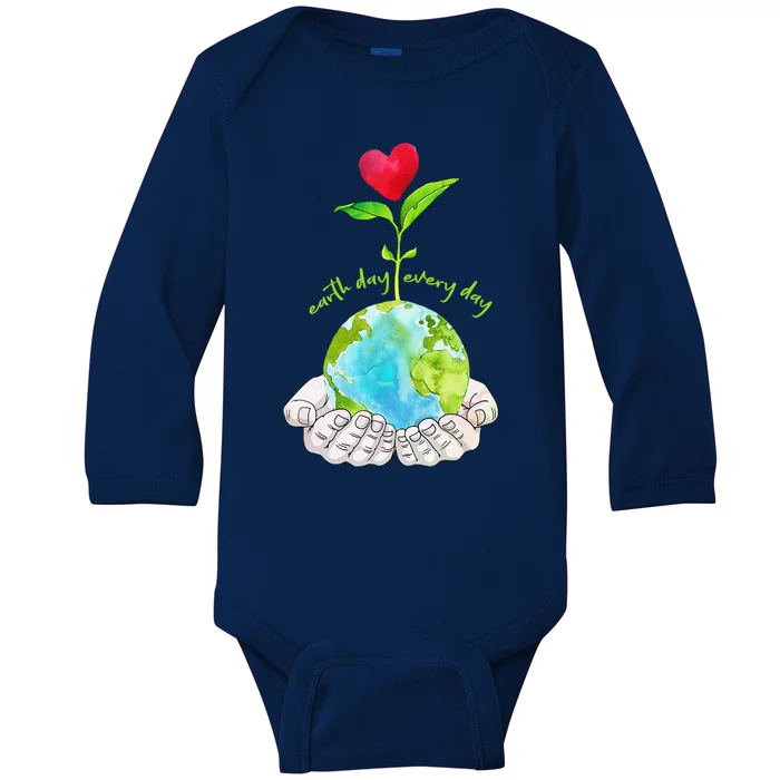 Earth Day Everyday Cute Environmental Science Gift Baby Long Sleeve Bodysuit