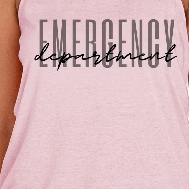 Emergency Departt Emergency Room Healthcare Nursing Funny Gift Women's Knotted Racerback Tank