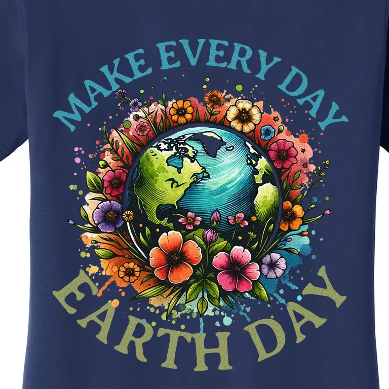 Earth Day Every Day Groovy Retro 70s Earth Day Women's T-Shirt