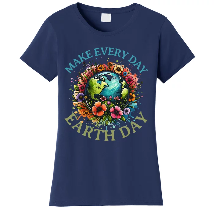 Earth Day Every Day Groovy Retro 70s Earth Day Women's T-Shirt