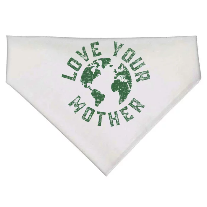 Earth Day Every Day Love Your Mother Planet Environmentalist USA-Made Doggie Bandana