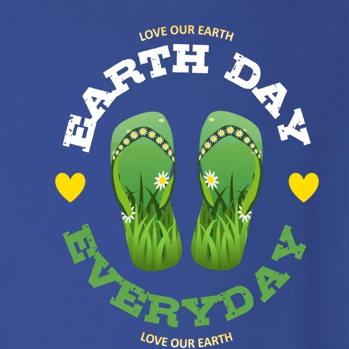 Earth Day Everyday Love Our Earth Green Flip Flop Gift Toddler Long Sleeve Shirt