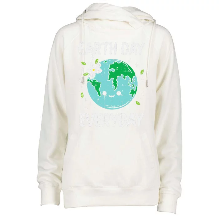 Earth Day Everyday Flower Environmentalist Women Womens Funnel Neck Pullover Hood