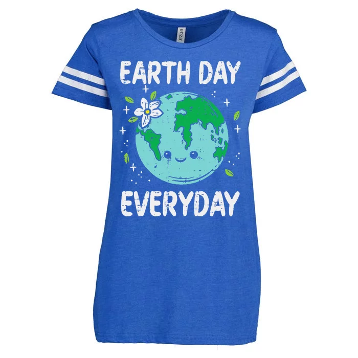 Earth Day Everyday Flower Environmentalist Women Enza Ladies Jersey Football T-Shirt