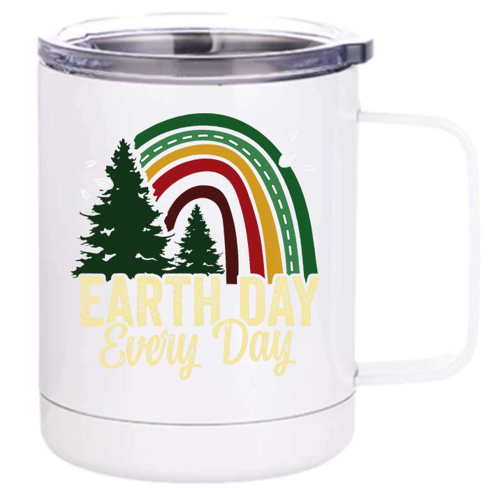 Earth Day Everyday Awareness Planet Animal Front & Back 12oz Stainless Steel Tumbler Cup