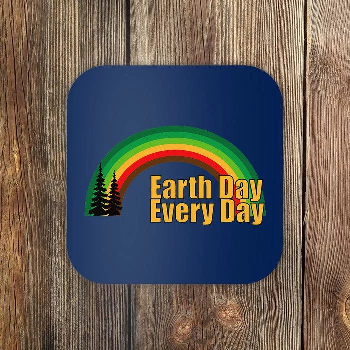 Earth Day Everyday Green Rainbow Earth Day Coaster