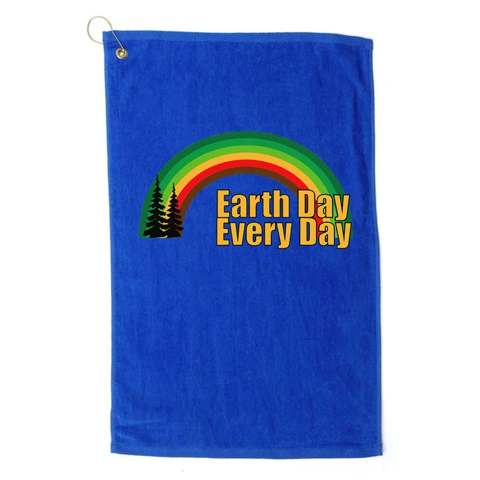 Earth Day Everyday Green Rainbow Earth Day Platinum Collection Golf Towel