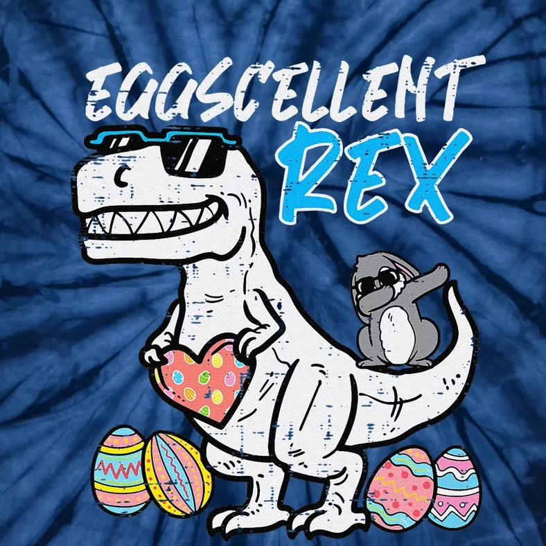 Easter Dino Eggcellent Bunny Dab Cute Trex Tie-Dye T-Shirt