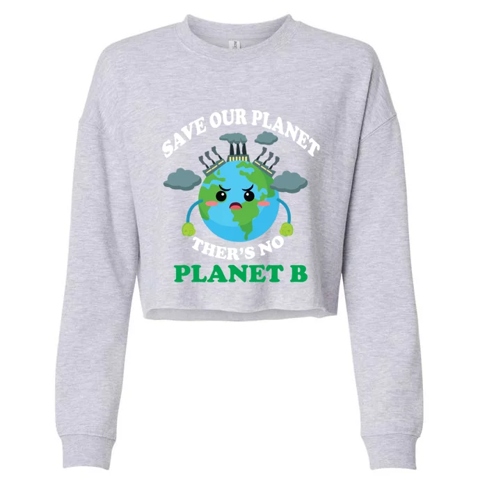 Earth Day Everyday Rainbow There Is No Planet B Gift Cropped Pullover Crew