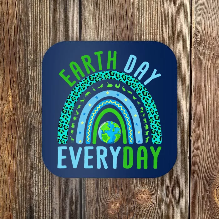 Earth Day Everyday Rainbow Design Earth Day Coaster