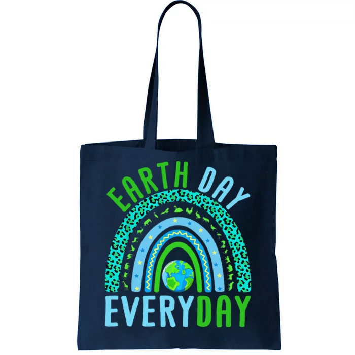 Earth Day Everyday Rainbow Design Earth Day Tote Bag