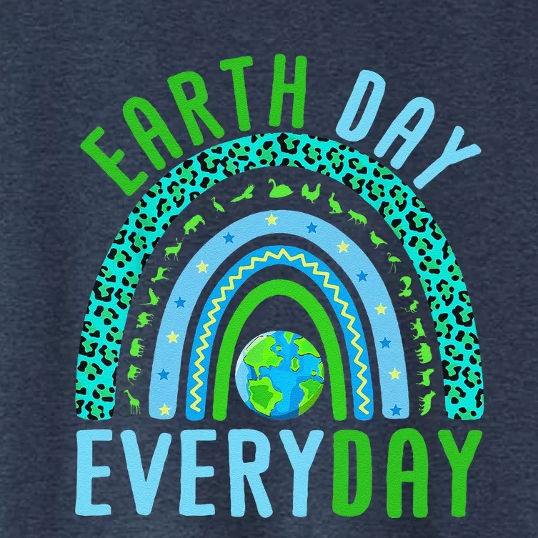 Earth Day Everyday Rainbow Design Earth Day Women's Crop Top Tee