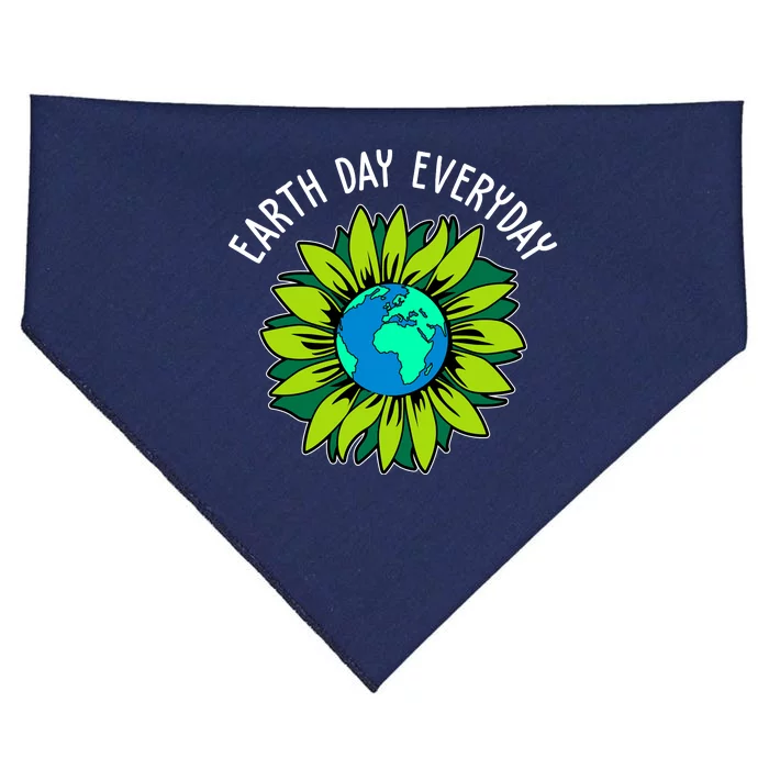 Earth Day Everyday Flower Globe USA-Made Doggie Bandana