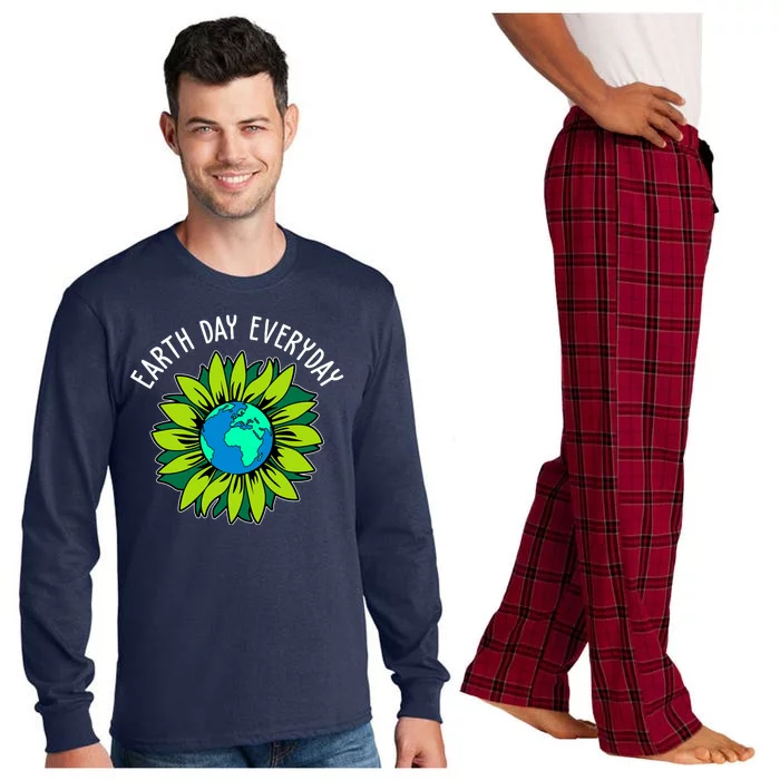 Earth Day Everyday Flower Globe Long Sleeve Pajama Set