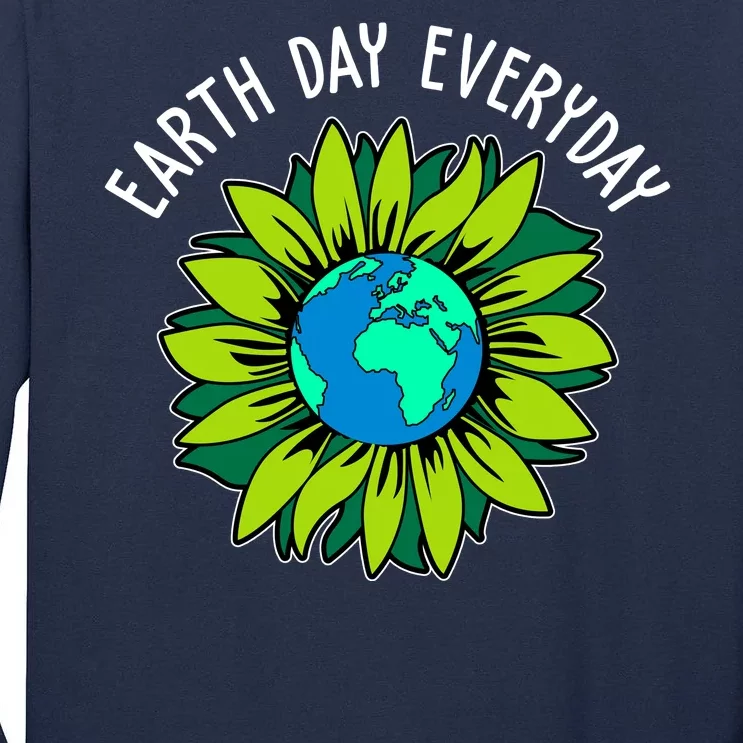 Earth Day Everyday Flower Globe Tall Long Sleeve T-Shirt