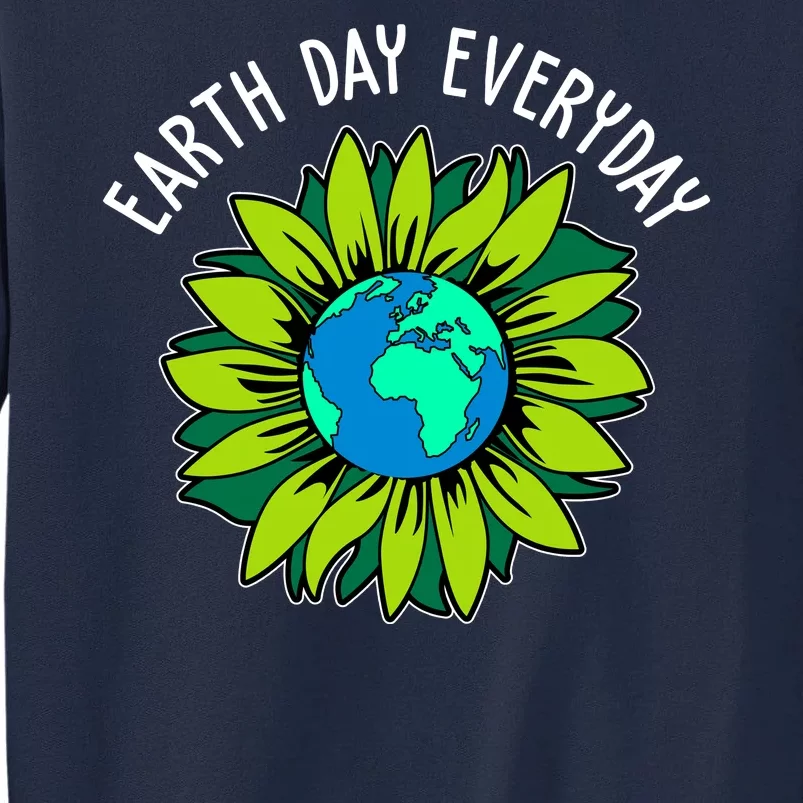 Earth Day Everyday Flower Globe Tall Sweatshirt