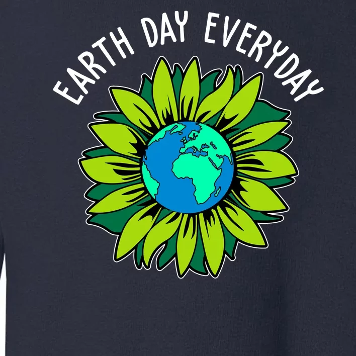 Earth Day Everyday Flower Globe Toddler Sweatshirt