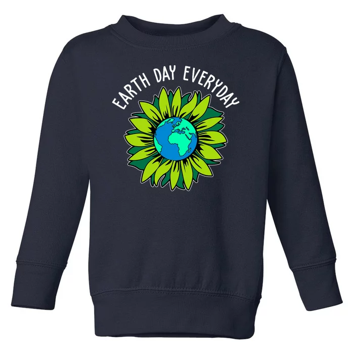 Earth Day Everyday Flower Globe Toddler Sweatshirt