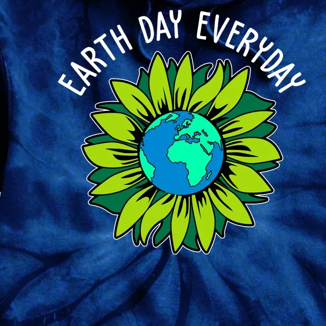 Earth Day Everyday Flower Globe Tie Dye Hoodie