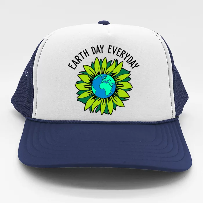 Earth Day Everyday Flower Globe Trucker Hat