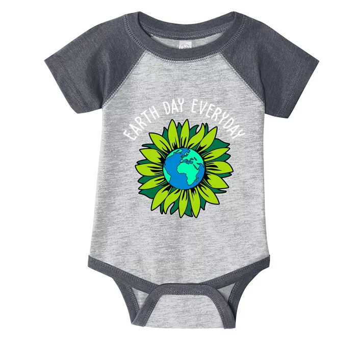 Earth Day Everyday Flower Globe Infant Baby Jersey Bodysuit