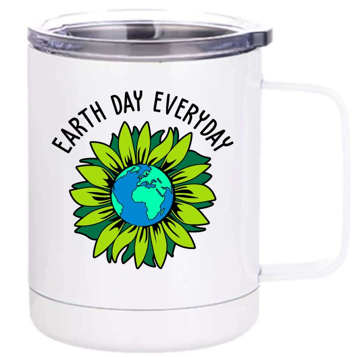 Earth Day Everyday Flower Globe Front & Back 12oz Stainless Steel Tumbler Cup