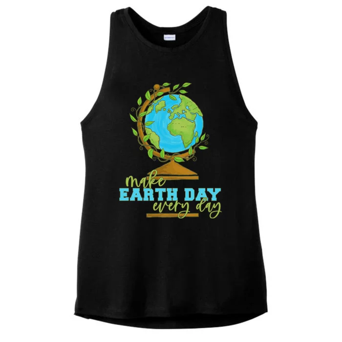 Earth Day Every Day Environtal Awareness Climate Change Gift Ladies Tri-Blend Wicking Tank