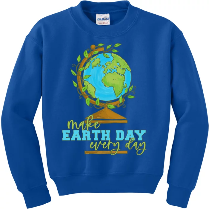 Earth Day Every Day Environtal Awareness Climate Change Gift Kids Sweatshirt