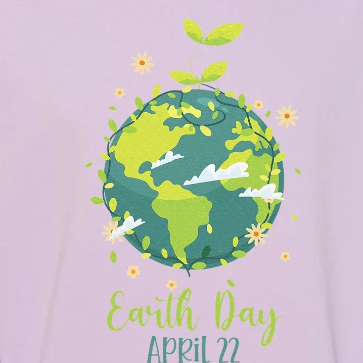 Earth Day Everyday Planet Design Earth Day Garment-Dyed Sweatshirt