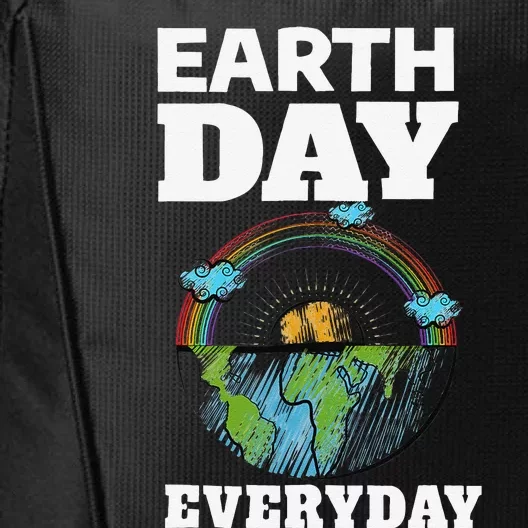 Earth Day Everyday Rainbow Teacher Retro Cute Earth Day City Backpack