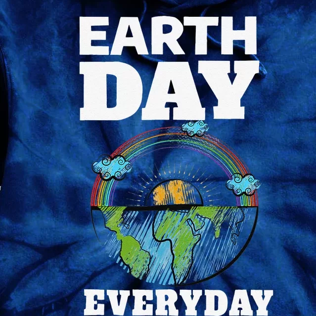 Earth Day Everyday Rainbow Teacher Retro Cute Earth Day Tie Dye Hoodie