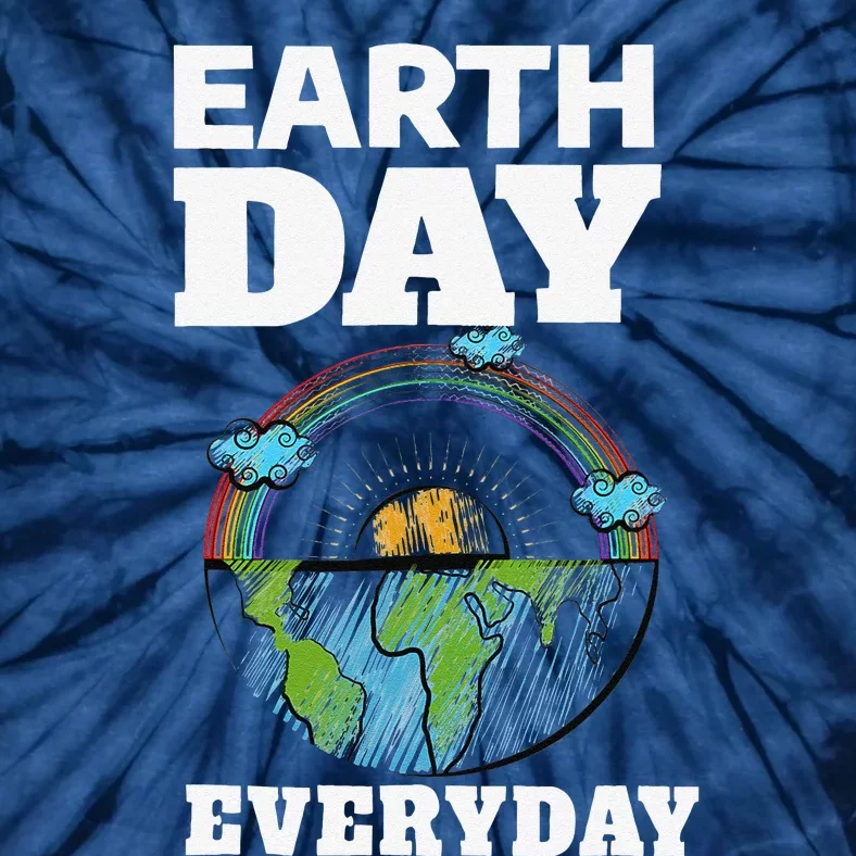 Earth Day Everyday Rainbow Teacher Retro Cute Earth Day Tie-Dye T-Shirt