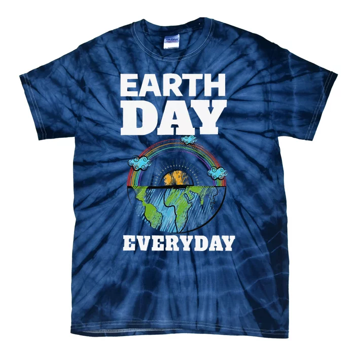 Earth Day Everyday Rainbow Teacher Retro Cute Earth Day Tie-Dye T-Shirt