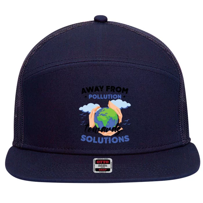 Earth Day Environtal Awareness Mother Earth Gift 7 Panel Mesh Trucker Snapback Hat