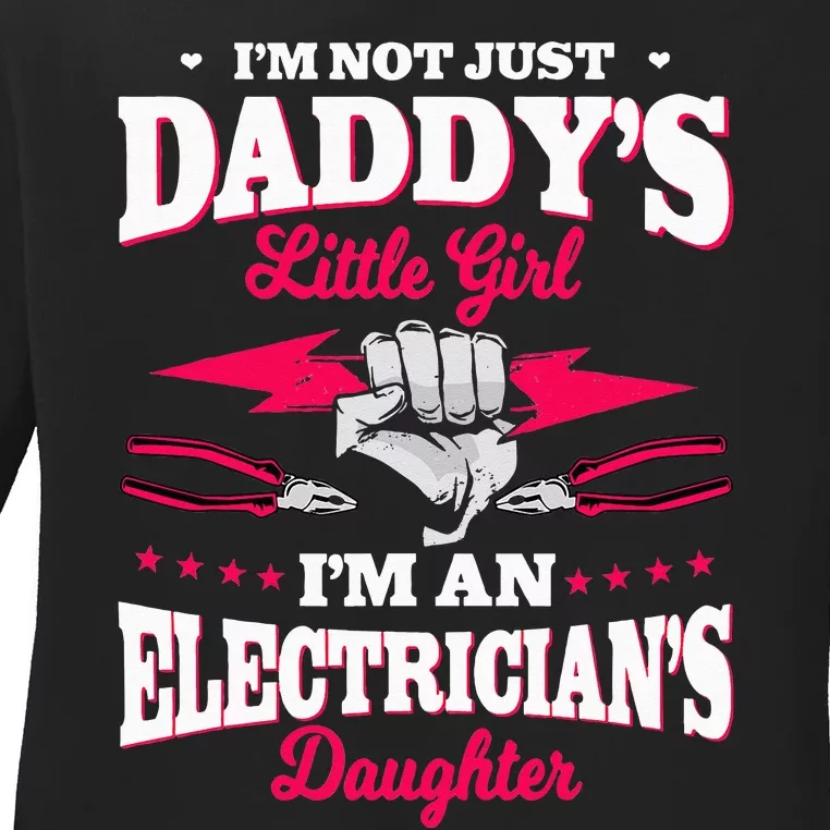 Electrician Dad Electrical Repairman Electronics Technician Ladies Long Sleeve Shirt