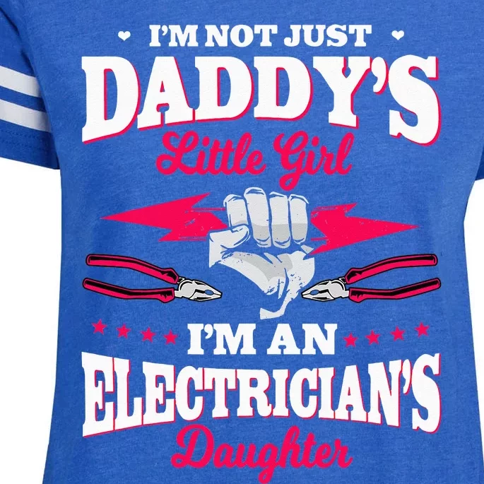 Electrician Dad Electrical Repairman Electronics Technician Enza Ladies Jersey Football T-Shirt