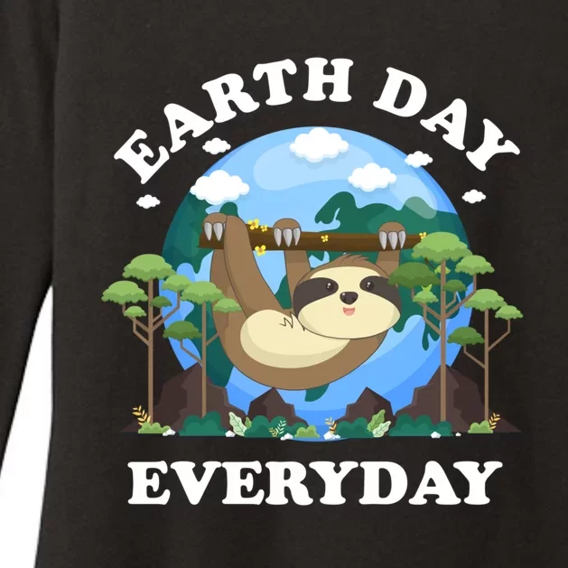 Earth Day Everyday Sloth Peace Love Planet And Animals Meaningful Gift Womens CVC Long Sleeve Shirt