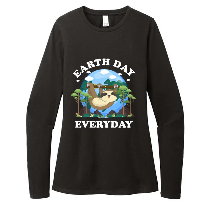 Earth Day Everyday Sloth Peace Love Planet And Animals Meaningful Gift Womens CVC Long Sleeve Shirt