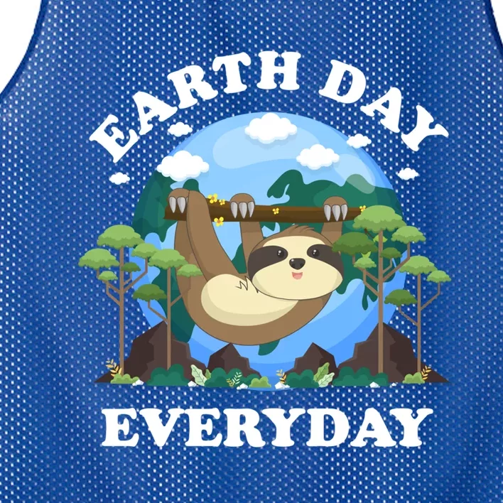 Earth Day Everyday Sloth Peace Love Planet And Animals Meaningful Gift Mesh Reversible Basketball Jersey Tank