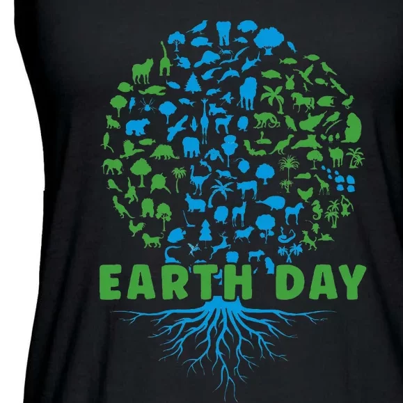 Earth Day Ladies Essential Flowy Tank