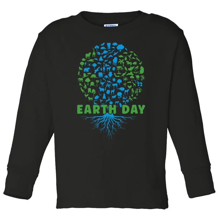 Earth Day Toddler Long Sleeve Shirt