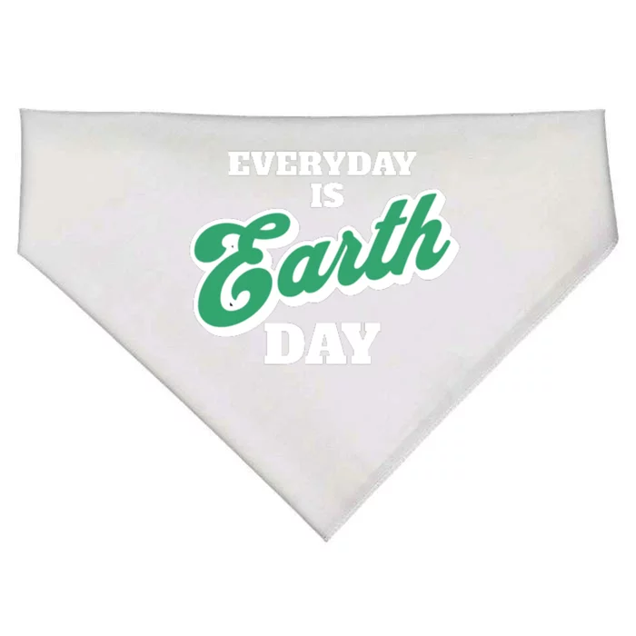 Earth Day Everyday Day Is Earth Day Climate Change Planet Meaningful Gift USA-Made Doggie Bandana