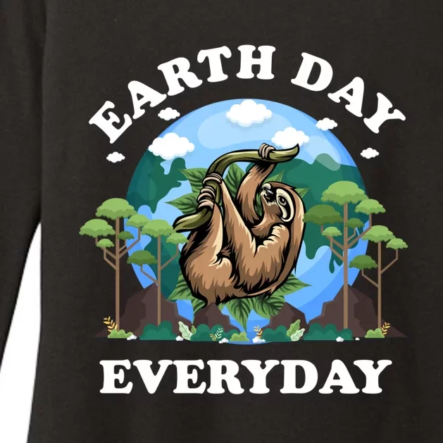 Earth Day Everyday Sloth Peace Love Planet And Animals Funny Gift Womens CVC Long Sleeve Shirt