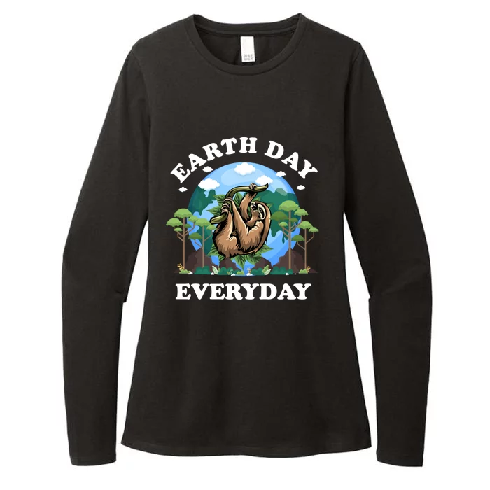 Earth Day Everyday Sloth Peace Love Planet And Animals Funny Gift Womens CVC Long Sleeve Shirt